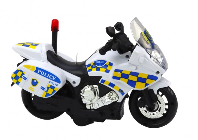 Police Motorcycle Toy with Light and Sound Effects