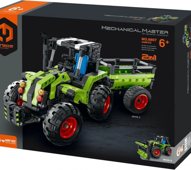 Bouwset Tractor/Tractor met Aanhanger 2-in-1