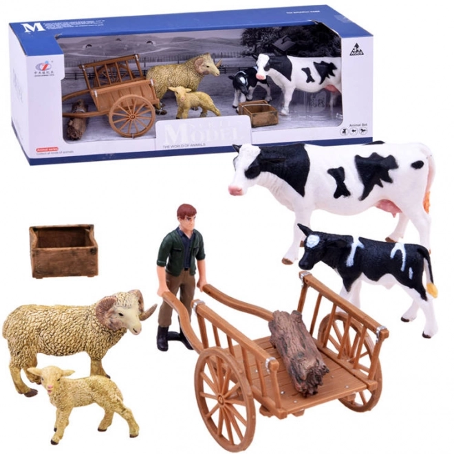 Farm Animal Set with Cow Figures – C