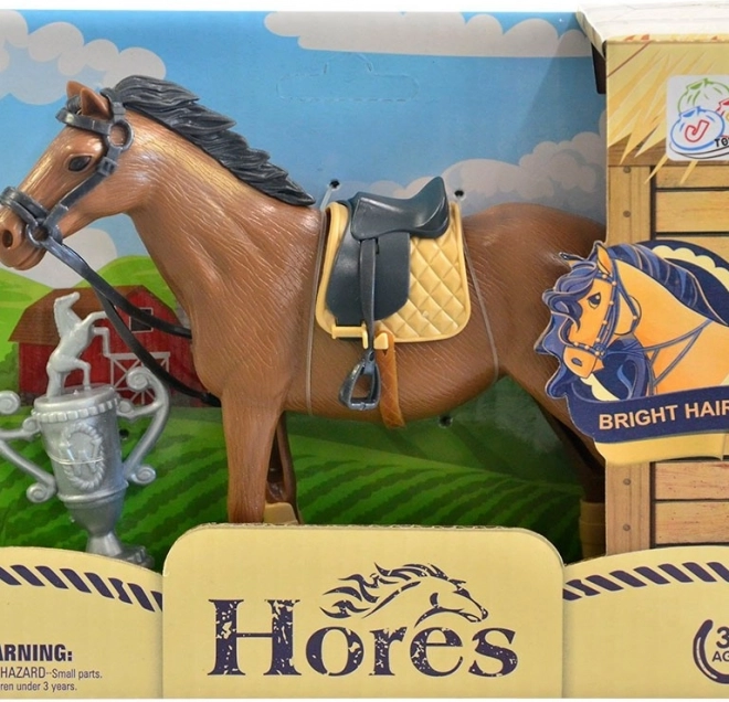 Paard met accessoires 12 cm