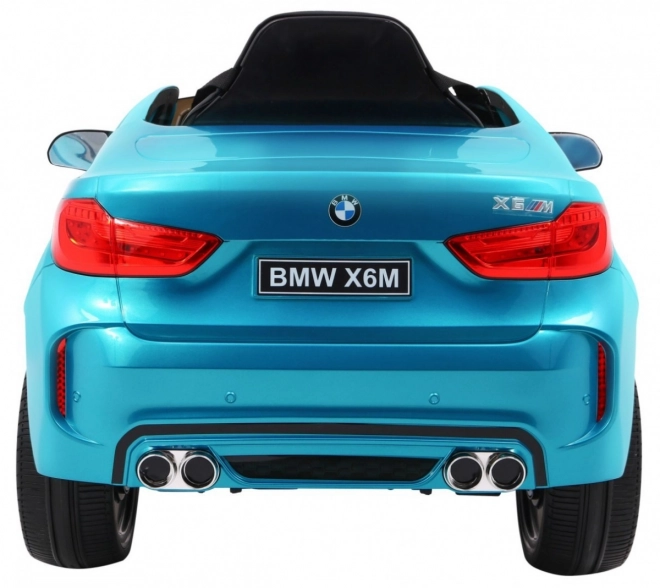 Mașină electrică pentru copii BMW X6M vopsită + telecomandă + EVA + pornire lentă + audio + LED – Modré