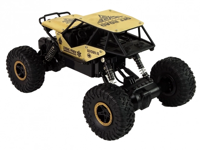 High Wheels Remote Control Car for Kids - Black and Gold