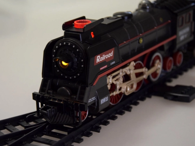 Electric Train Set with Smoke and Sound Effects