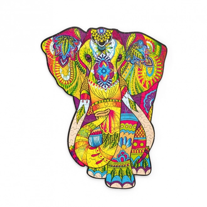 Colorful Wooden Elephant Puzzle