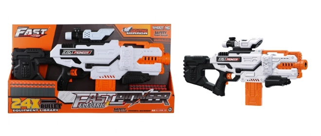 Fast Pioneer White Semi-Automatic Toy Gun