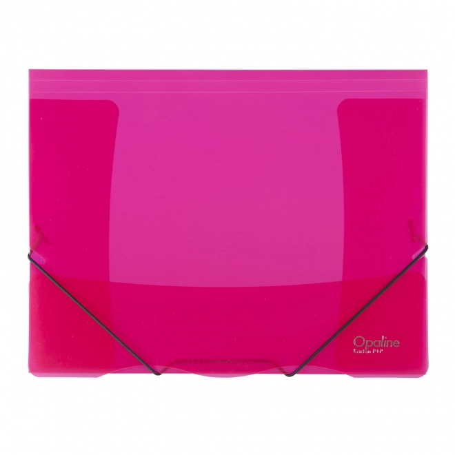 Red Opaline Folder with Elastic Band