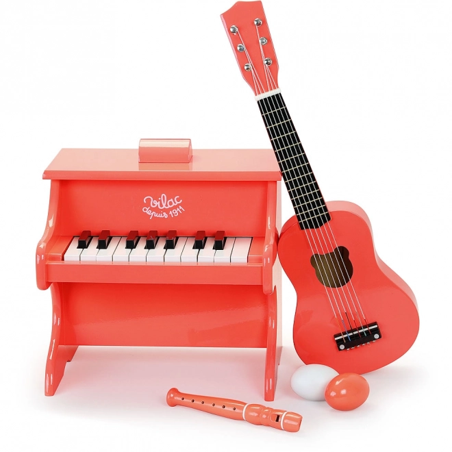 Orange Wooden Guitar For Kids