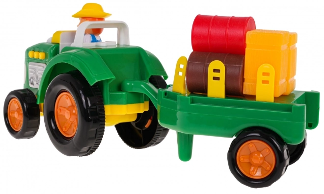 Farm Tractor Set with Farmer and Accessories