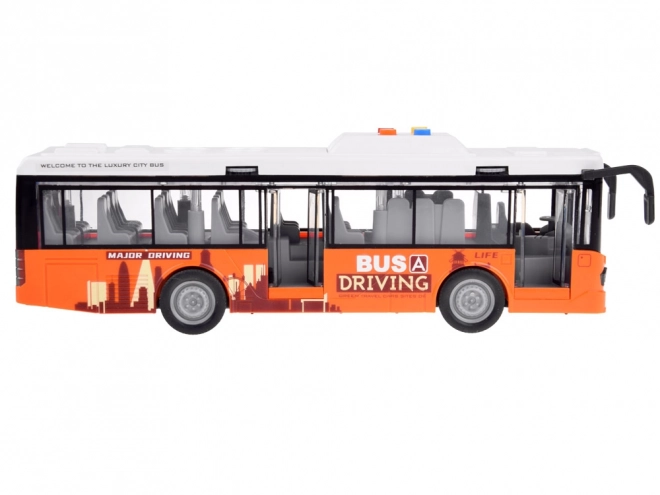 Large Orange Toy Bus with Lights and Sounds