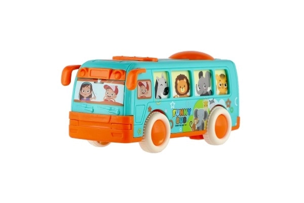 Plastic Friction Bus Toy for Kids, 12cm