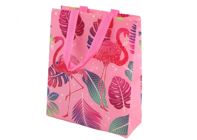 Gift Bag with Flamingo Design in Pink