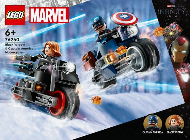 Lego Marvel Black Widow and Captain America Motorcycles