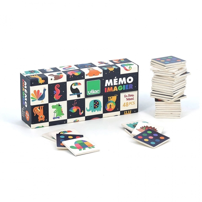 Wooden Memory Game Rainbow Animals