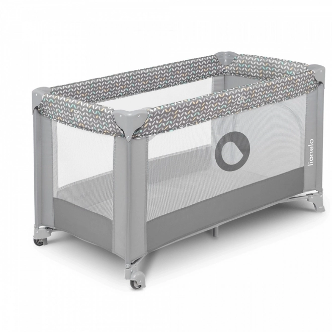 Lionelo baby travel cot Stefi in multicolor – Grey Concrete Multicolor