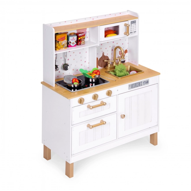 Wooden Play Kitchen with Sounds and LED