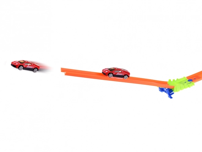 2-in-1 Loop Racing Track and Garage Playset for Toy Cars