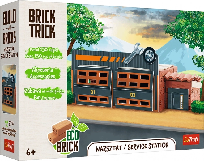 Brick Trick Auto Repair Workshop Building Set