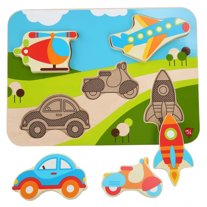 Lucy & Leo Wooden Transport Puzzle