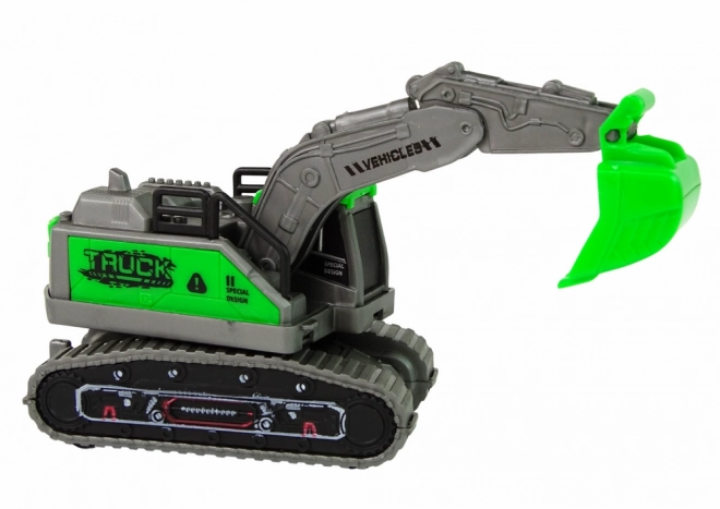 Green Friction Power Excavator Toy