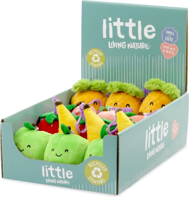 Portachiavi mini in peluche frutta 10 cm