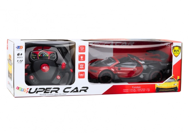 Remote Controlled Red Sports Car with Opening Doors