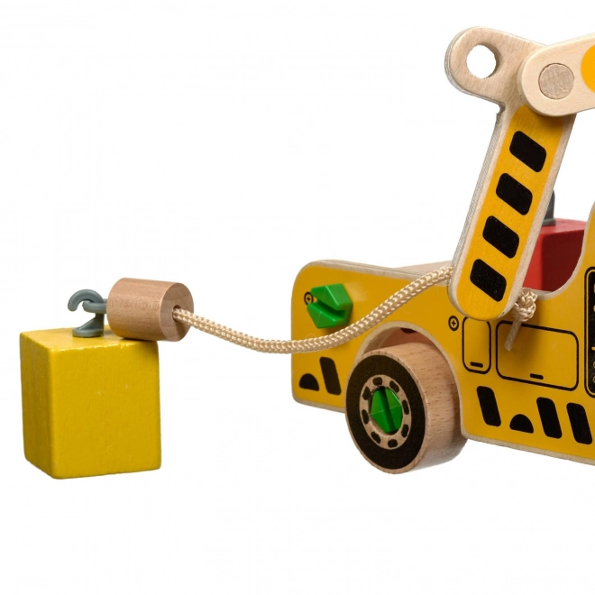 Lucy & Leo Wooden Crane Construction Set