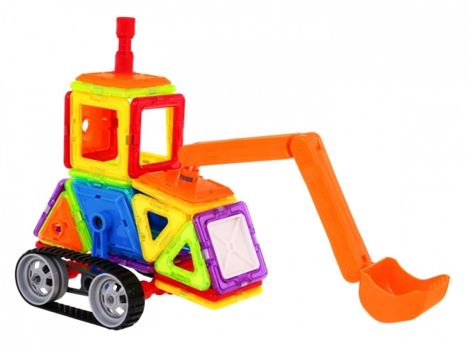 Magnetic Construction Blocks for Kids with Excavator Arm