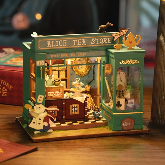 Robotime Rolife DIY House: Alice's Tea Store with LED Lighting