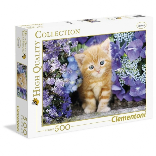 Ginger Kitten in Flowers 500 Piece Puzzle