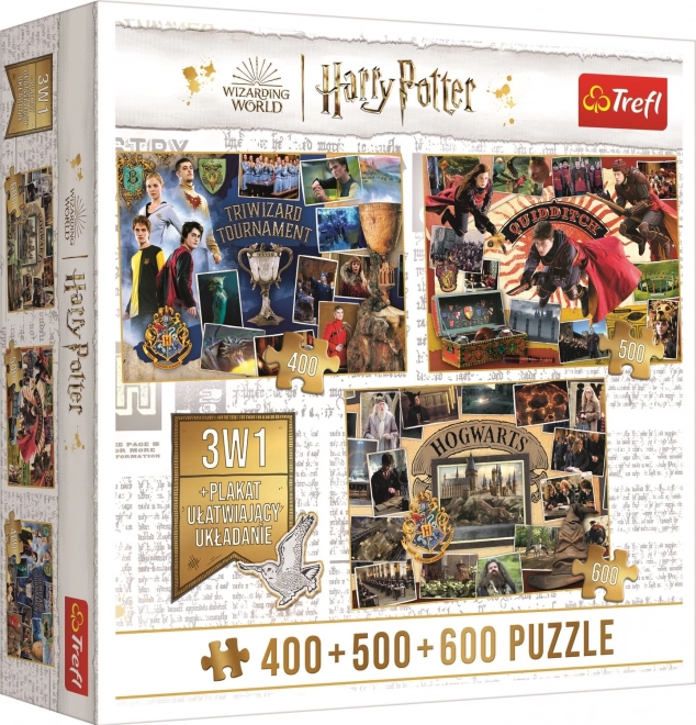 Trefl Harry Potter Triwizard Tournament Quidditch and Hogwarts Puzzle Set