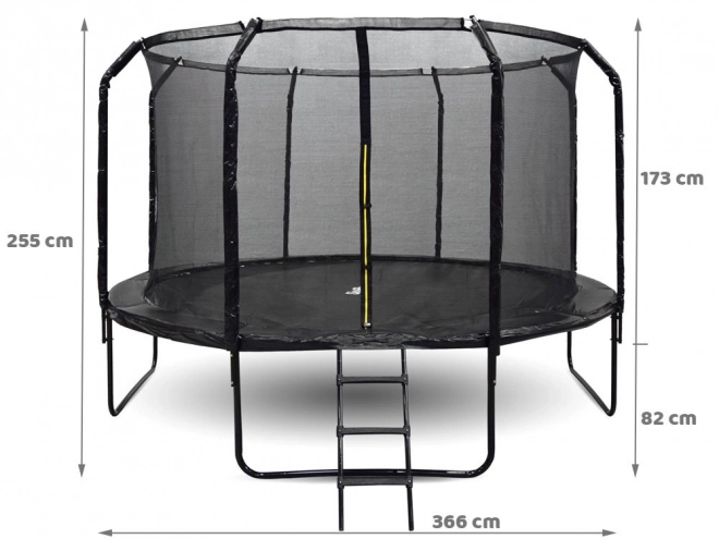 SkyFlyer Outdoor Trampoline with Ladder 12FT 366 cm