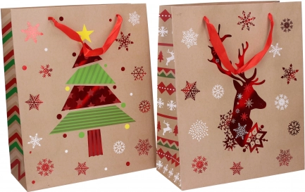 Christmas Paper Gift Bag M 32 × 26 × 10 cm