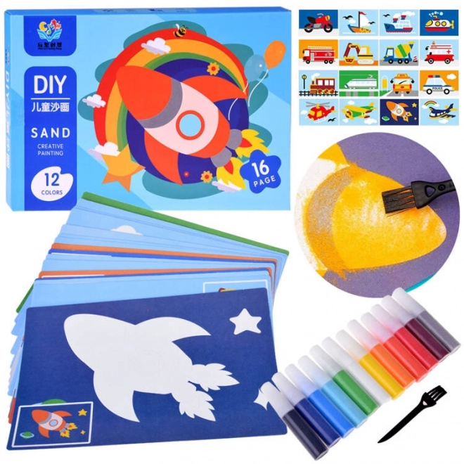 Creative Sand Painting Set - Vehicles