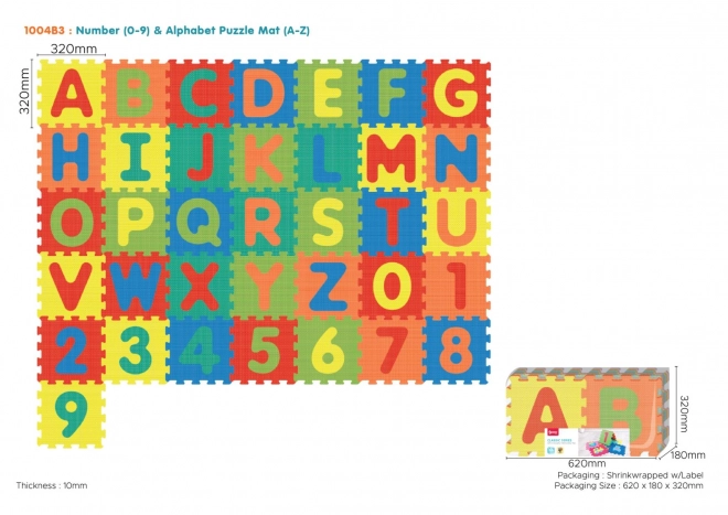 Colorful Alphabet and Number Foam Puzzle Mat