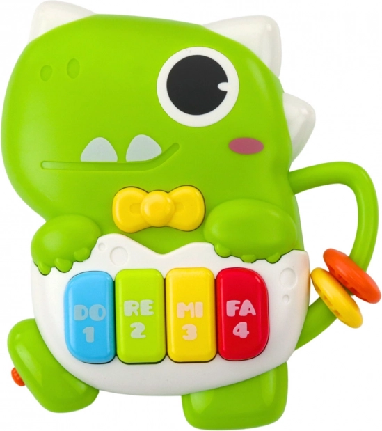 Mini Piano Dino Green with Lights and Sounds