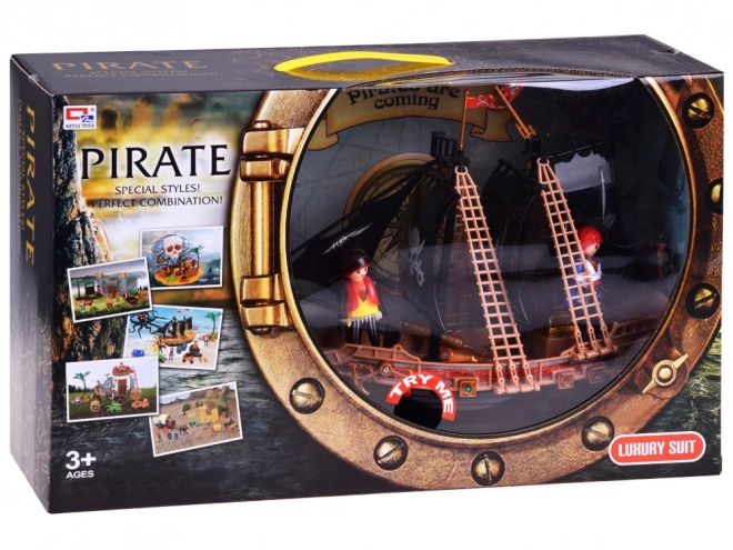 Pirate Ship Adventure Set with Figures and Cannon