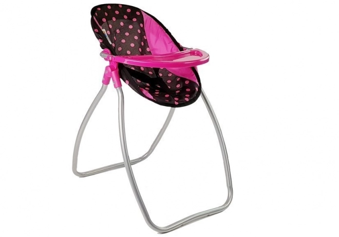 Doll Feeding Chair And Swing Alice Black-Pink