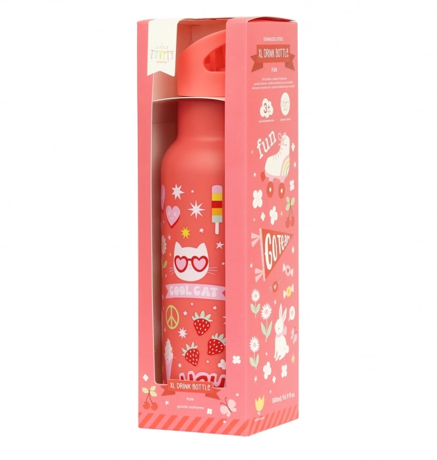 A Little Lovely Company Rozsdamentes acél ivópalack 500 ml – Szórakozás