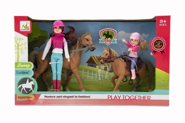 Horse and Jockey Doll Set