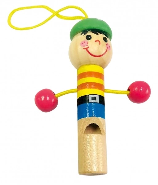 Colorful Wooden Whistle with Characters