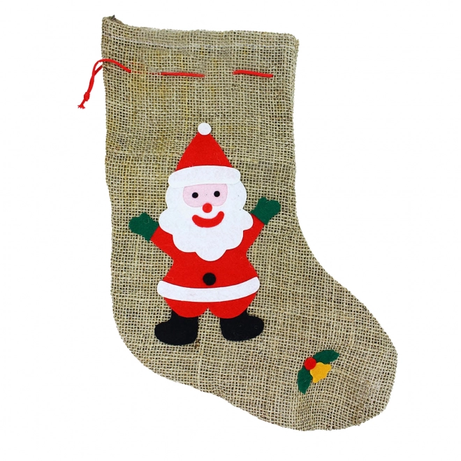 Santa Claus Holiday Stocking with Decor