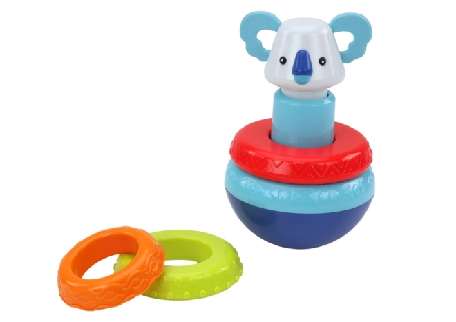 Sensory Toy Set with Koala Stacking Tower, Educational Cube and Spinners