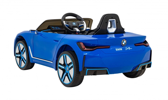 Auto BMW i4 na akumulátor pre deti biele – Modré