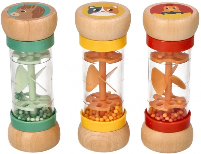 Wooden Rainmaker with Chicken by Adam Toys