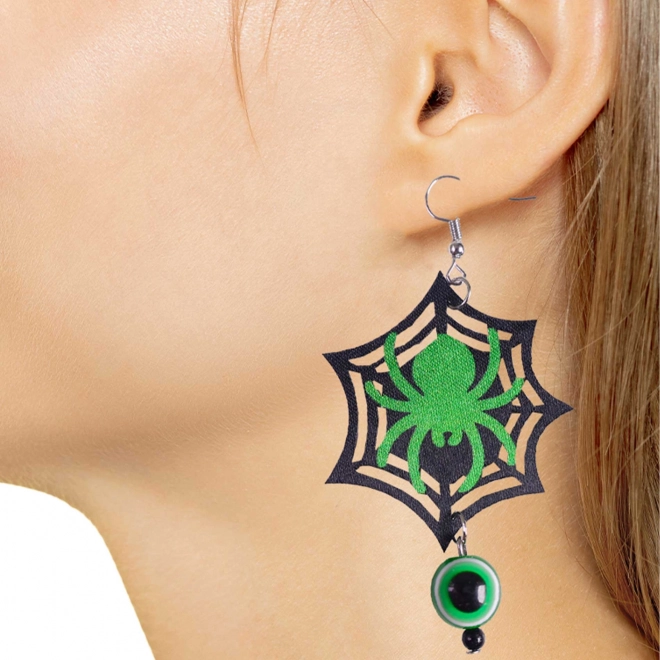 Halloween Witch Spider Earrings