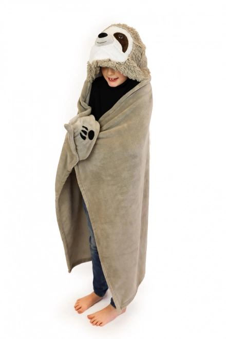 Cozy Animal Hooded Blanket with Paw Pockets