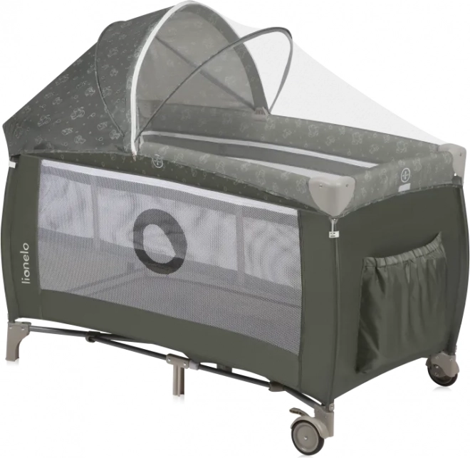 Travel Cot Lionelo Sven Plus Beige Olive