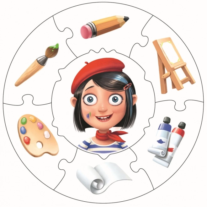 Professions Educational Puzzle with 21 Pieces