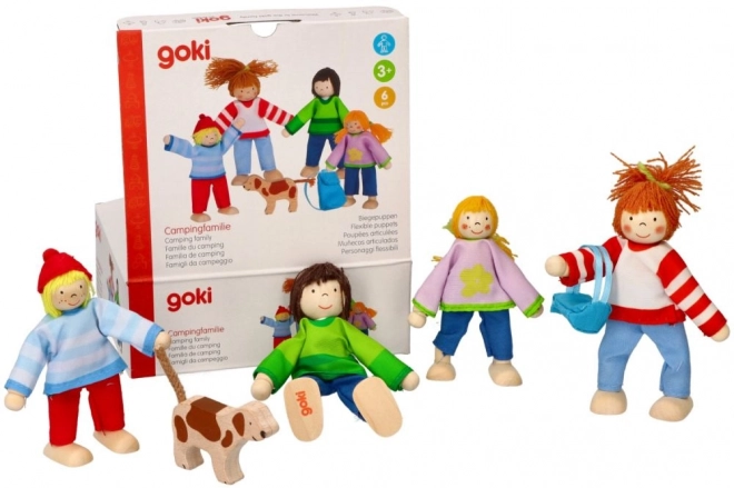 Goki Family On Vacation - Wooden Dolls For Dollhouse