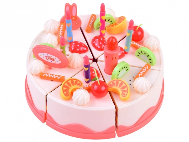 Large Birthday Cake Set with Velcro for Slicing